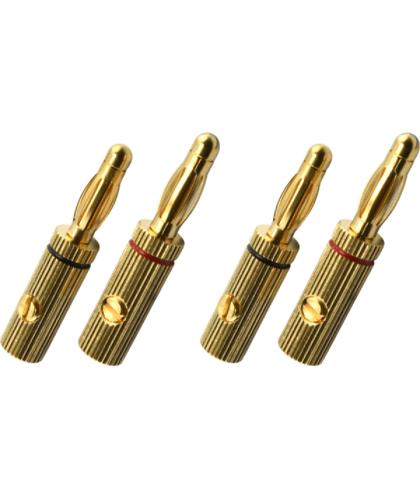 Oehlbach Banana Plugs PinB3 μέχρι 4 mm² Χρυσό (Σετ 4 τεμαχία