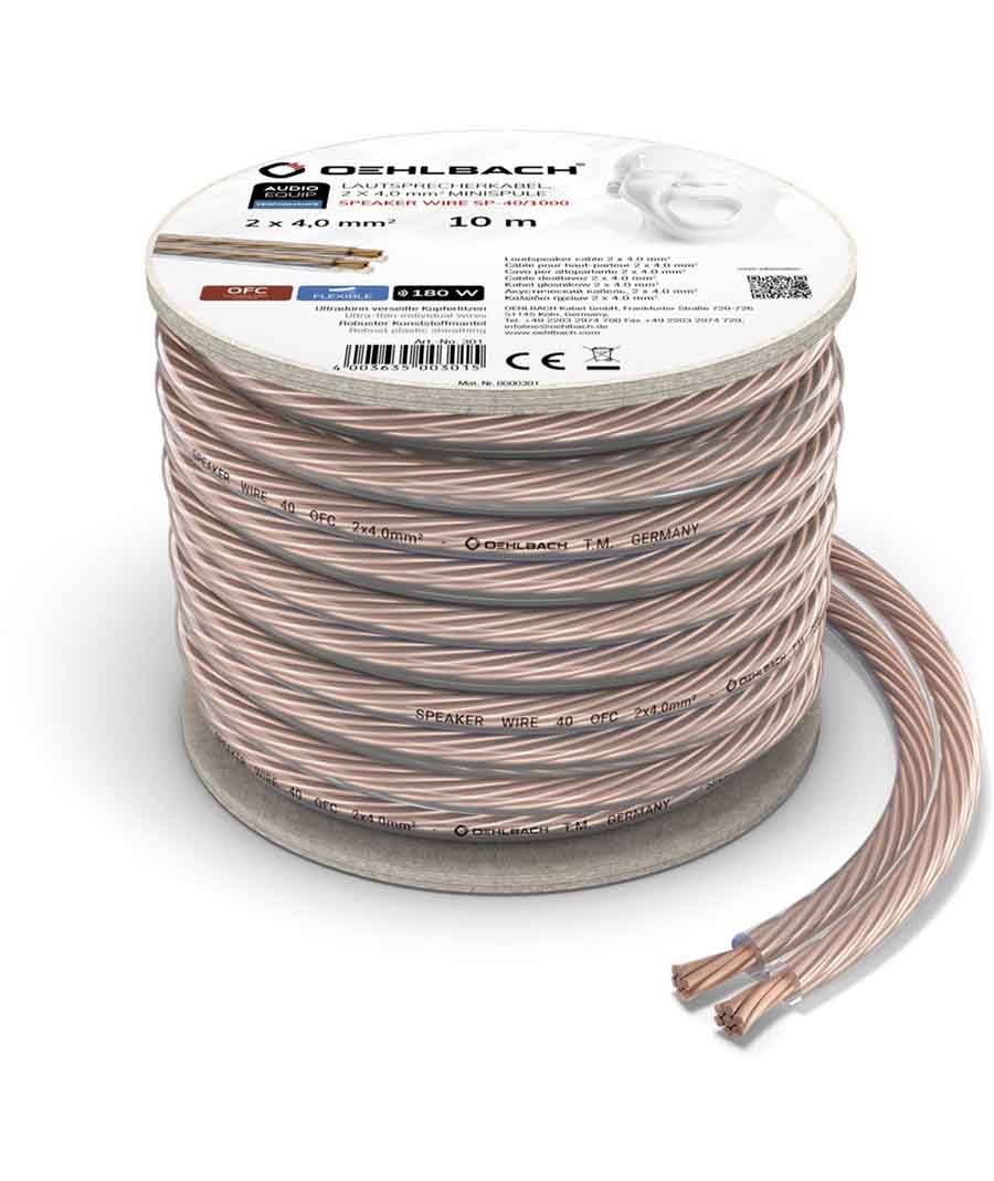 OEHLBACH D1C191 SPEAKER WIRE SP-15 10M SPULE WEISS, Lautsprecherkabel - View #3